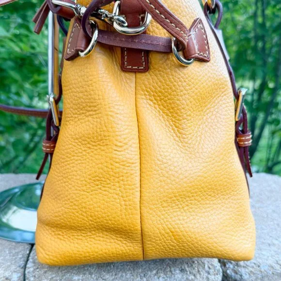 Dooney & Bourke Pebble Grain Domed Leather Bristol Satchel - Picture 4 of 14